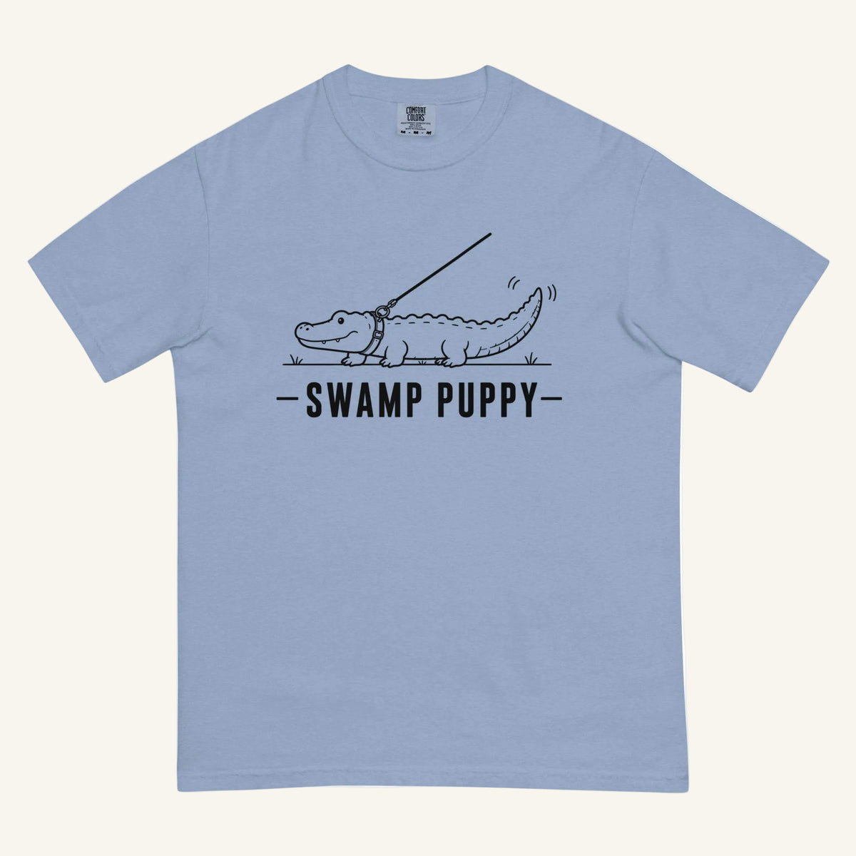 Swamp Puppy Florida alligator graphic t-shirt in washed denim