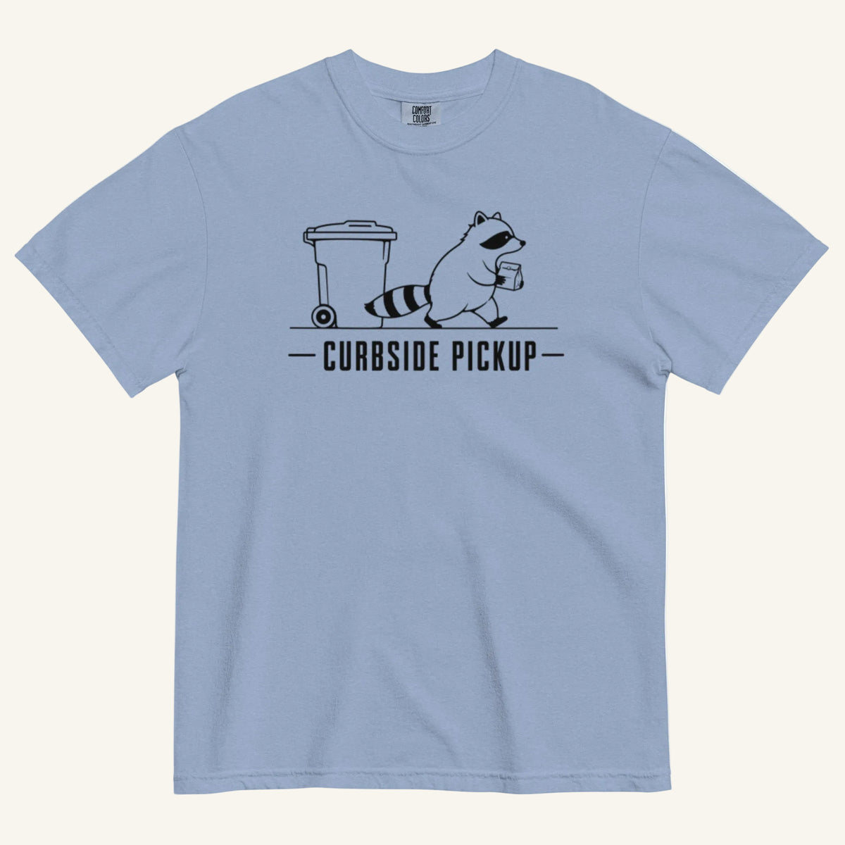 Curbside Pickup Florida raccoon graphic t-shirt in washed denim
