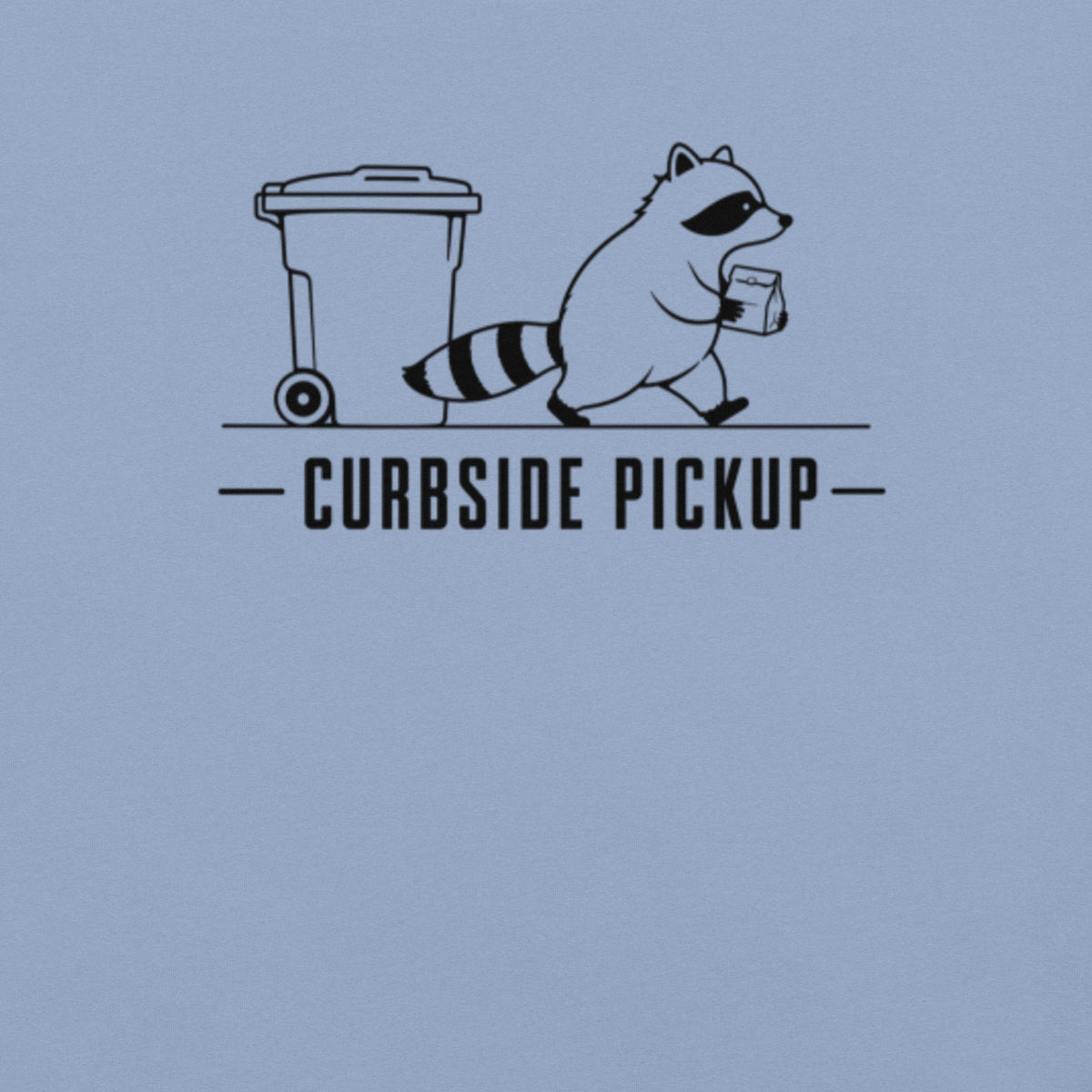 Curbside Pickup Florida raccoon graphic in washed denim