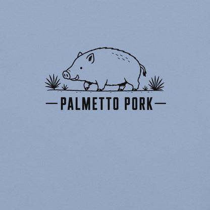 Palmetto Pork Florida boar graphic in washed denim