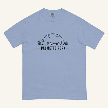 Palmetto Pork Florida boar graphic t-shirt in washed denim