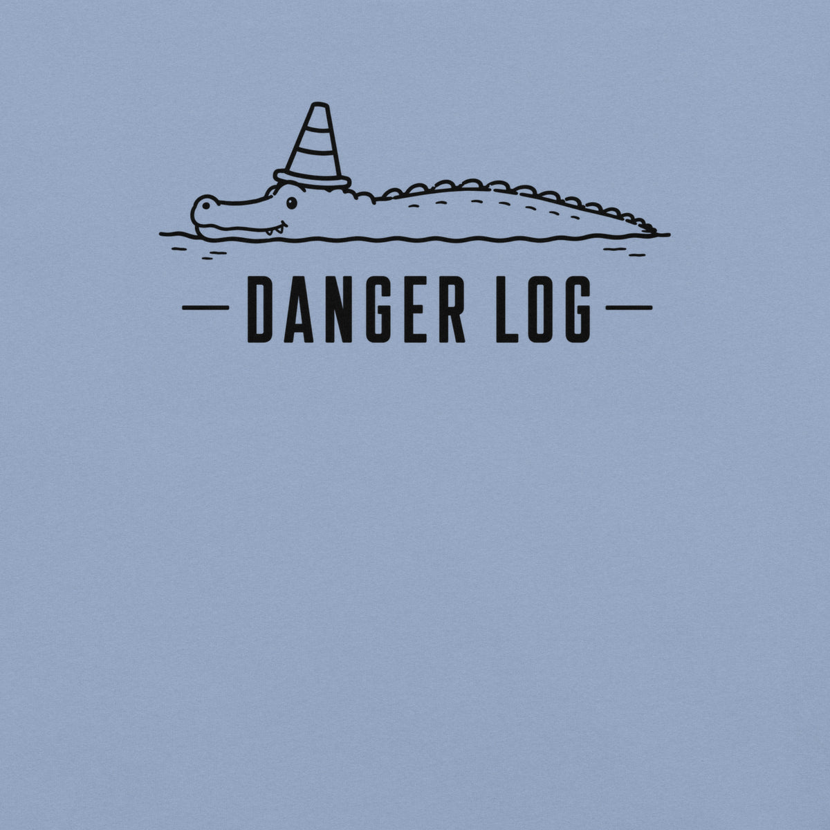 Danger Log Florida alligator graphic in washed denim