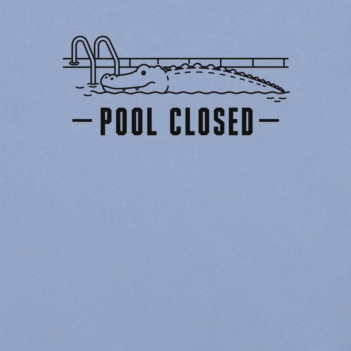 Pool Closed Florida alligator graphic in washed denim