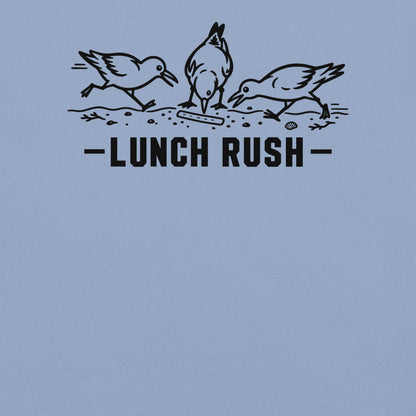 Lunch Rush Florida seagull graphic in washed denim