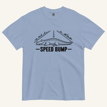 Speed Bump Florida alligator graphic t-shirt in washed denim