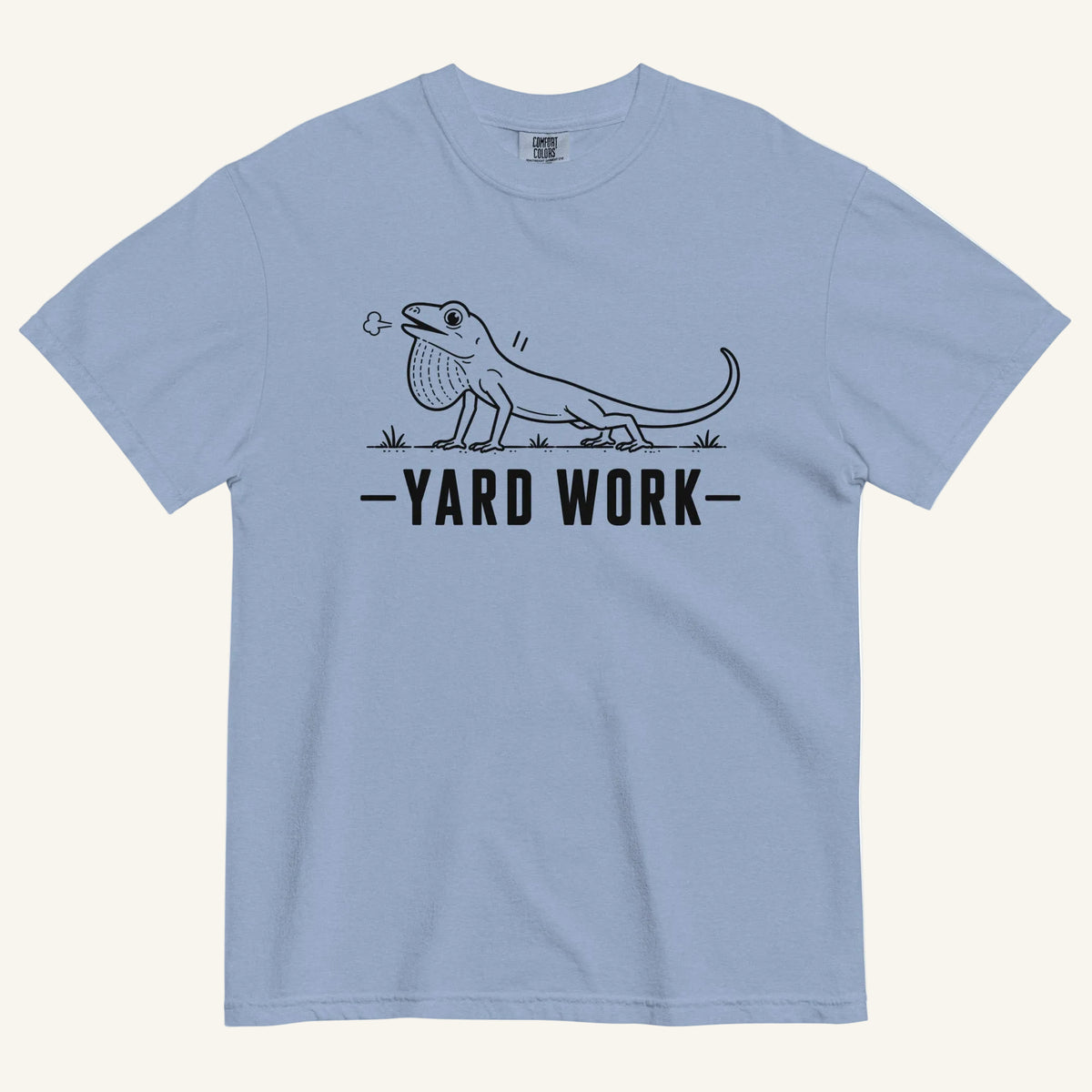 Yard Work Florida ibis graphic t-shirt in washed denim