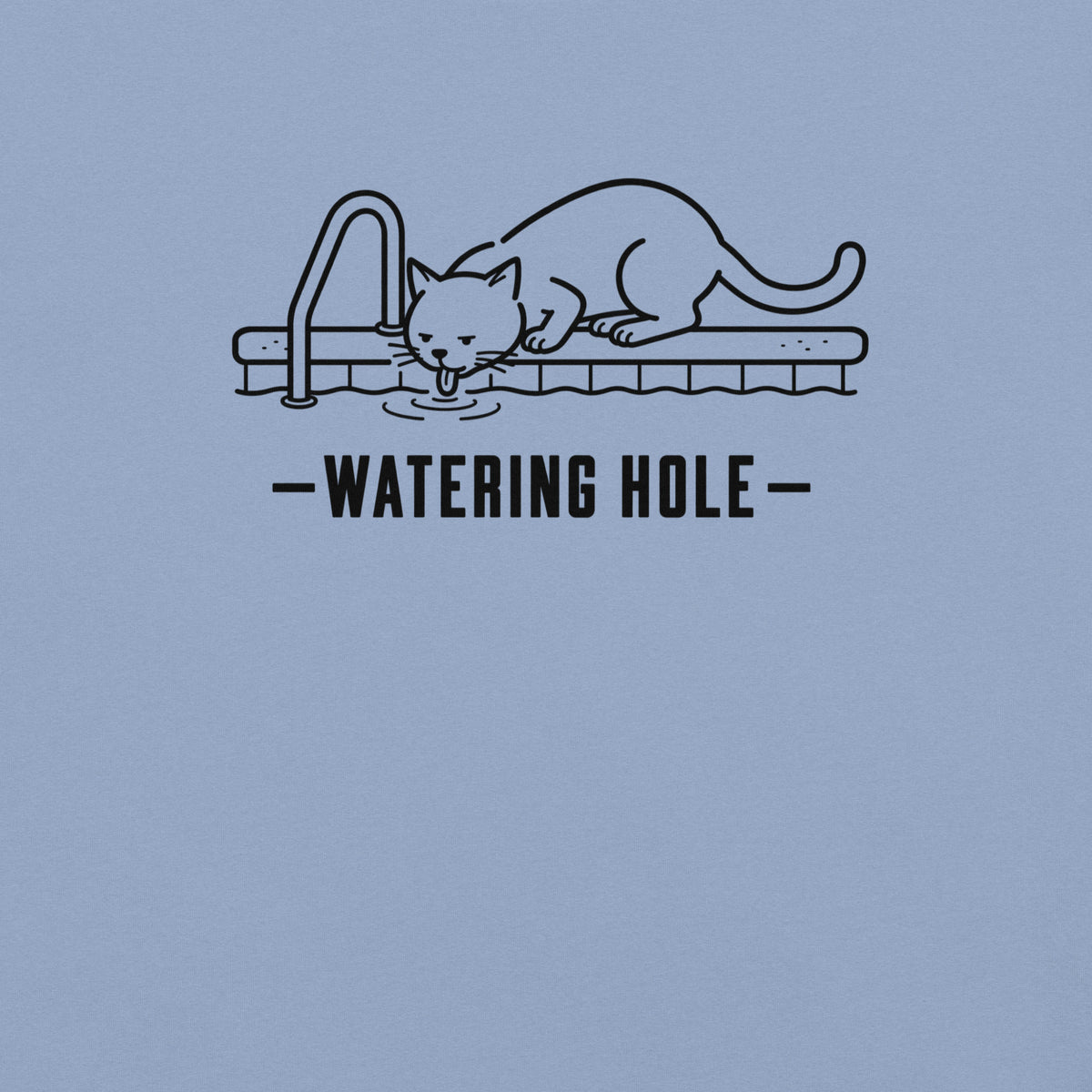 Watering Hole Florida wildlife graphic in washed denim