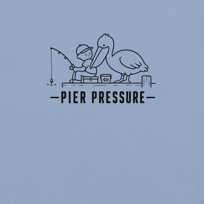Pier Pressure Florida coastal wildlife graphic in washed denim