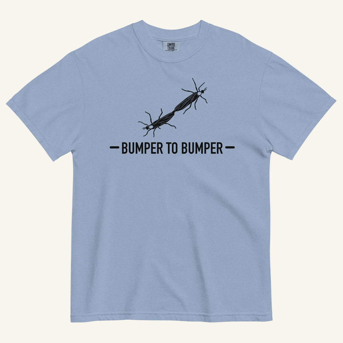 Bumper to Bumper Florida lovebug graphic t-shirt in washed denim