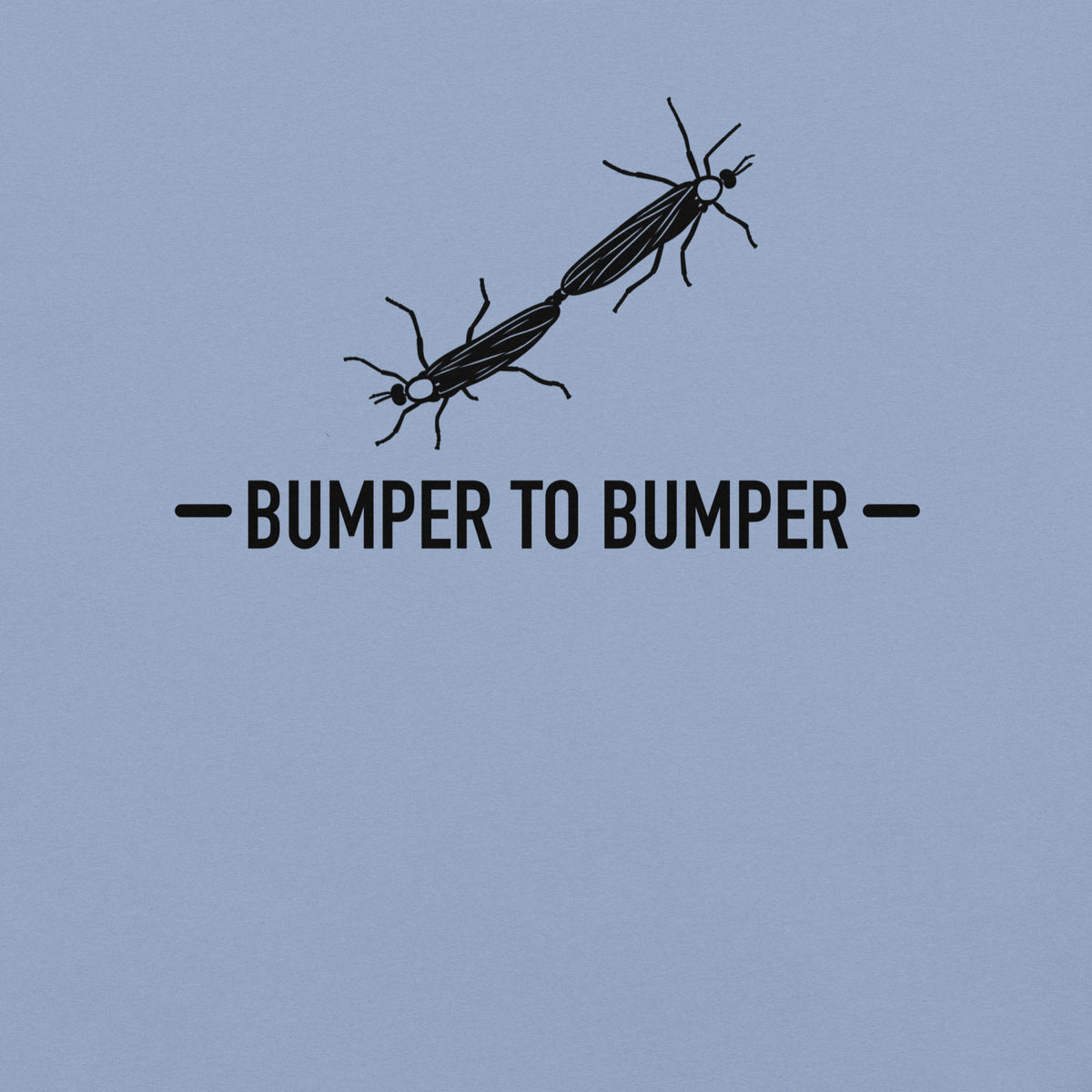 Bumper to Bumper Florida lovebug graphic in washed denim