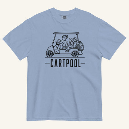 Cartpool Florida golf cart family graphic t-shirt in washed denim